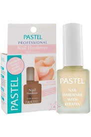 Pastel nail hardener with keratine